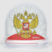 Russia Snow Globe, Russian Flag / Golden Eagle Schneekugeln (Rückseite)
