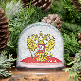 Russia Snow Globe, Russian Flag / Winter, Eagle Schneekugeln