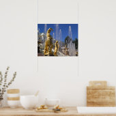 Russia, St. Petersburg, Golden statues in the Poster (Küche)