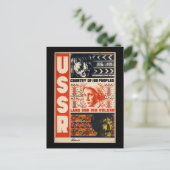 Russia Vintage Travel Poster Postkarte (Stehend Vorderseite)