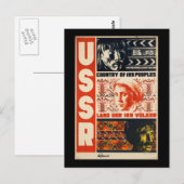 Russia Vintage Travel Poster Postkarte (Vorne/Hinten)