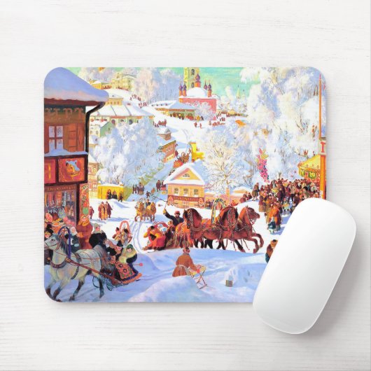 Russian Art Christmas Gift Mousepad (Mit Mouse)