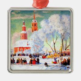Russian Art Christmas Gift Ornament Aus Metall