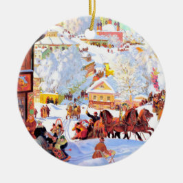 Russian Art Custom Christmas Gift Keramik Ornament