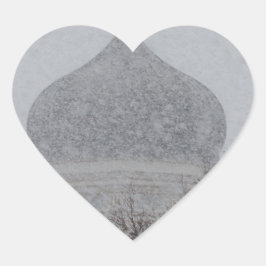 Russian Blizzard Herz-Aufkleber