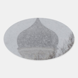 Russian Blizzard Ovaler Aufkleber