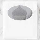 Russian Blizzard Ovaler Aufkleber (Tasche)