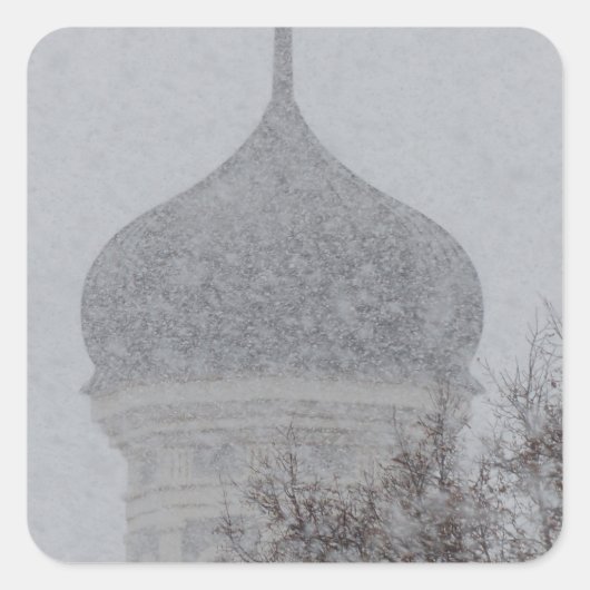 Russian Blizzard Quadratischer Aufkleber (Vorderseite)