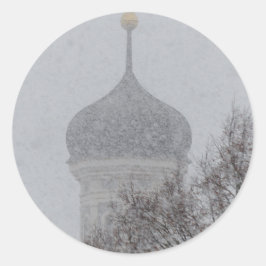 Russian Blizzard Runder Aufkleber