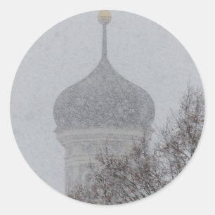 Russian Blizzard Runder Aufkleber