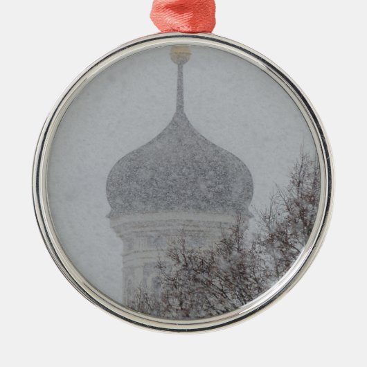 Russian Blizzard Silbernes Ornament (Vorne)