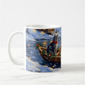 Russian Blue Cat Christmas Boat Holiday Kaffeetasse (Links)