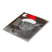Russian Blue Cat Christmas Fliese (Seite)