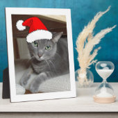 Russian Blue Cat Christmas Fotoplatte (Seite)