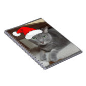 Russian Blue Cat Christmas Notizblock (Rechte Seite)