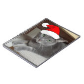 Russian Blue Cat Christmas Notizblock (Linke Seite)