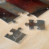 Russian Blue Cat Christmas Vintag Beach Puzzle (Seite)