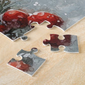 Russian Blue Cat in Sledge Let it Snow Christmas Puzzle (Seite)