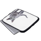 Russian Blue Cat Laptopschutzhülle (Vorne Knopf)