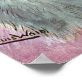 Russian Blue Cat, Louis Wain Poster (Ecke)