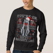 Russian Blue Cat Lover Xmas Ugly Sweater Sweatshirt (Vorderseite)
