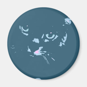Russian Blue Cat Pop Art Magnet