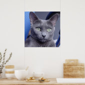 Russian Blue Cat Poster (Küche)