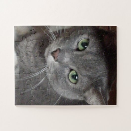 Russian Blue Cat Puzzle (Horizontal)