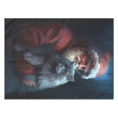 Russian Blue Cat Santa Claus Festliche Weihnachten Tischdecke (Vorderseite (Horizontal))