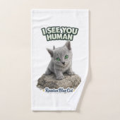 Russian Blue Cat Towel Set (Handtuch)