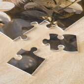 Russian Blue Cat White Blume Puzzle (Seite)