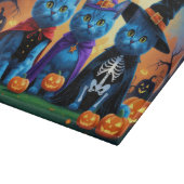 Russian Blue Cats Pumpkin Halloween Funny Schneidebrett (Ecke)