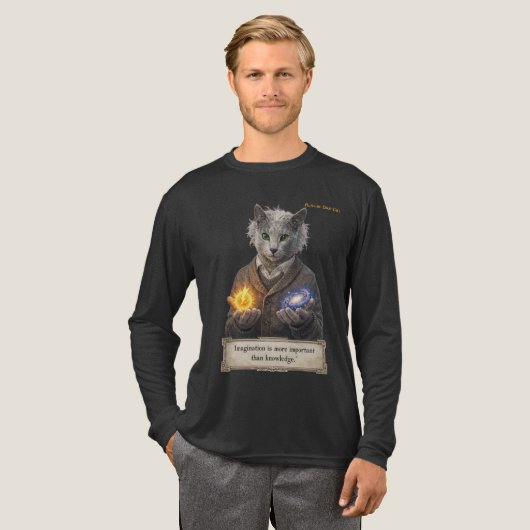 Russian Blue Einstein Cat - Imagination Tri-Blend Shirt (Volle Vorderseite)