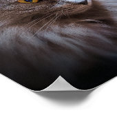 Russian Blue Gray Nebelung Cat Wall Art Poster (Ecke)