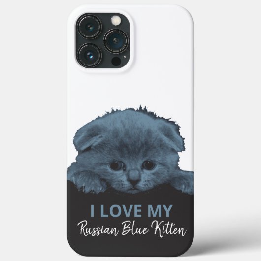 Russian Blue Kitten Case-Mate iPhone Hülle (Rückseite)