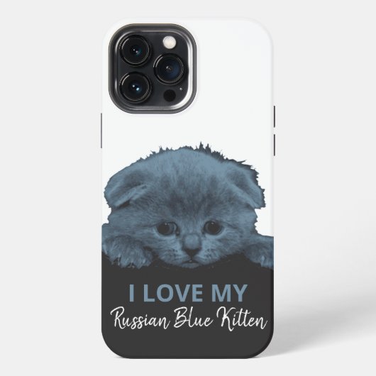 Russian Blue Kitten iPhone Hülle (Rückseite)