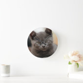 Russian Blue Kitten Runde Wanduhr (Zuhause)
