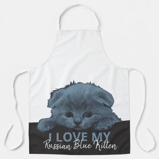Russian Blue Kitten Schürze (Vorderseite)