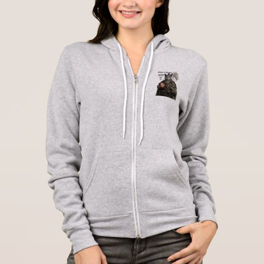 Russian Blue Samurai Cat Hoodie (Vorderseite)