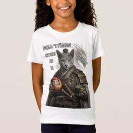 Russian Blue Samurai Cat T-Shirt