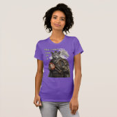 Russian Blue Samurai Cat T-Shirt (Vorne ganz)