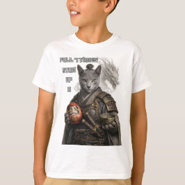 Russian Blue Samurai Cat T-Shirt