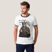 Russian Blue Samurai cat T-Shirt (Vorne ganz)