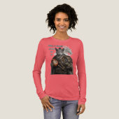 Russian Blue Samurai Cat Tri-Blend Shirt (Volle Vorderseite)