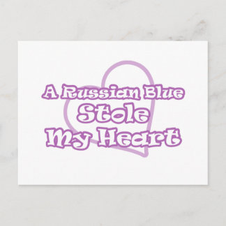 Russian Blue Stole My Heart Postkarte