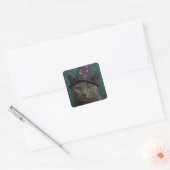 Russian Blue Wizard Quadratischer Aufkleber (Umschlag)