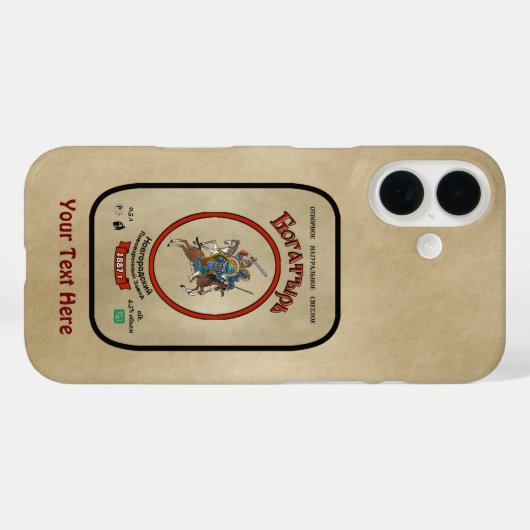 Russian Bogatyr Beer Case-Mate iPhone Hülle (Rückseite (Horizontal))