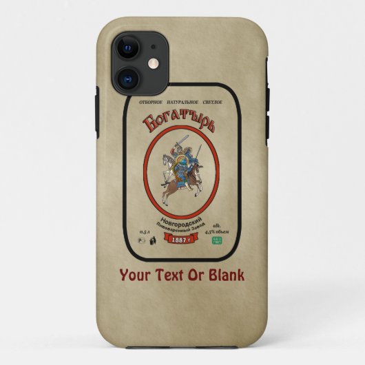 Russian Bogatyr Beer Case-Mate iPhone Hülle (Rückseite)