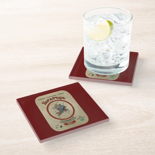 Russian Bogatyr Beer Glasuntersetzer (Schrägansicht)