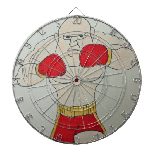 Russian Boxer Sketch Metal Cage Dartboard Dartscheibe (vorne)